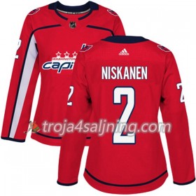 Washington Capitals tröja Matt Niskanen 2 Röd 2017-2018 Adidas Authentic - Dame NHL Tröjor